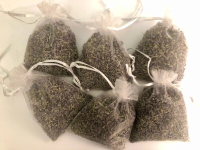 Lavender Sachet, Dried Flowers Silk Pouch, Floral Confetti - image3